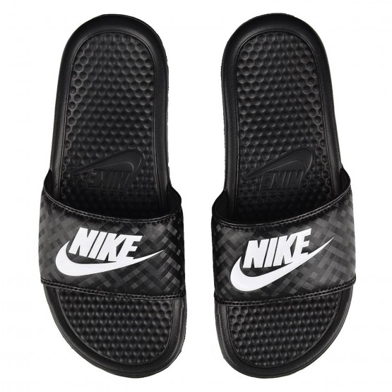 nike benassi slides women's white