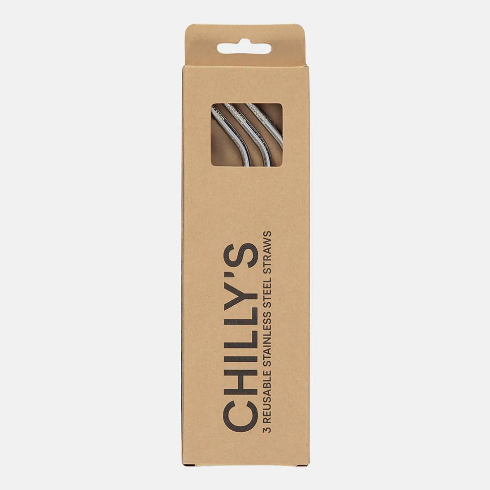 Chilly's 3 Reusable Stainless Steel Straws