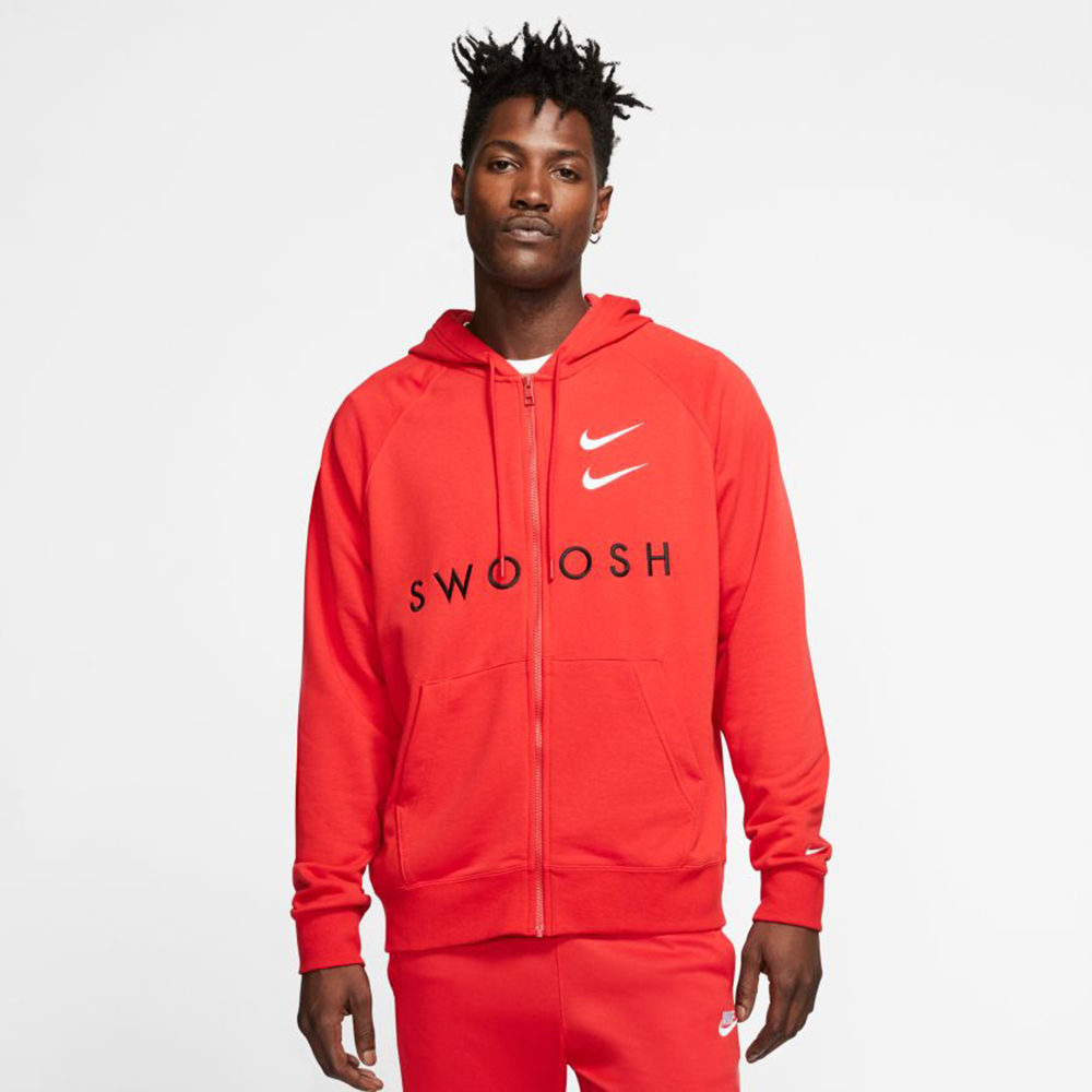 nike swoosh red hoodie