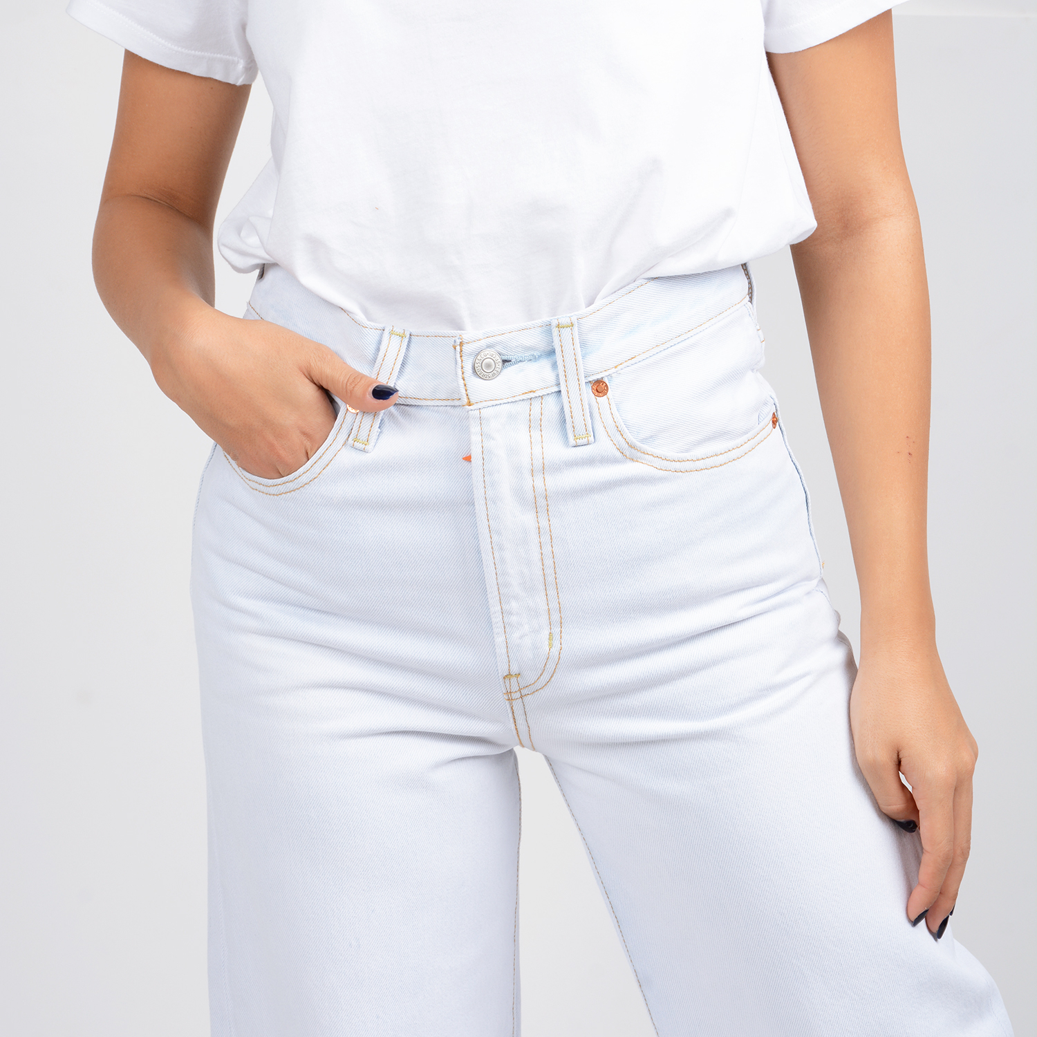 levis ribcage white