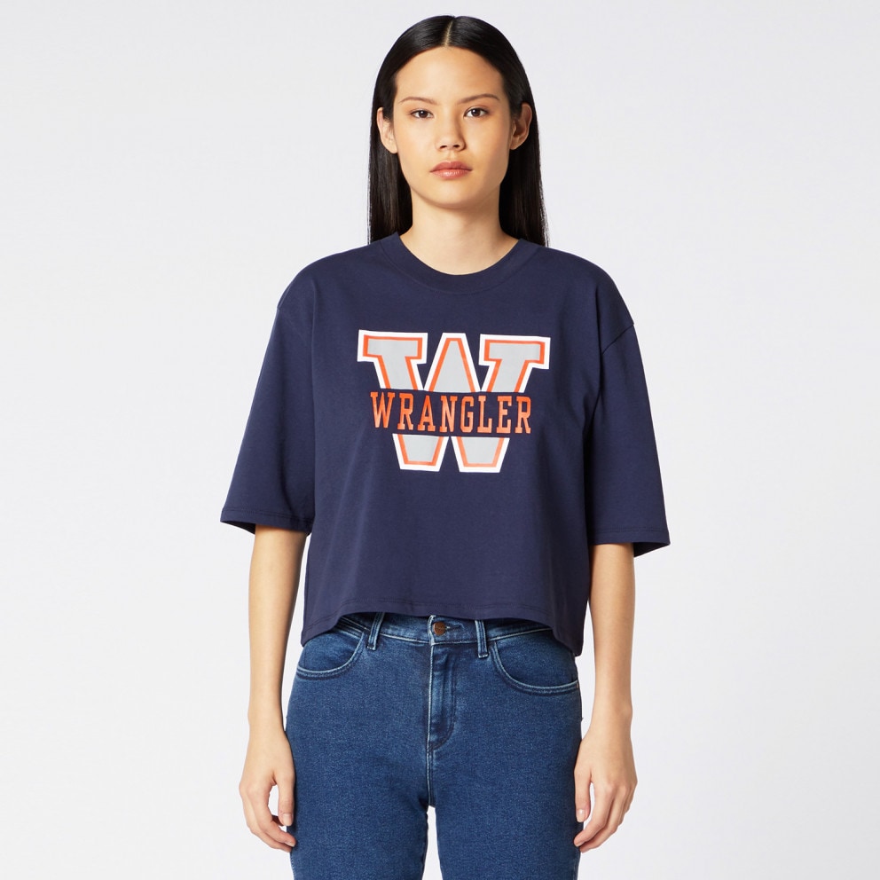 Wrangler Boyfriend Crop Tee Navy