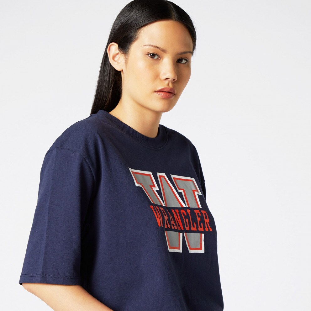 Wrangler Boyfriend Crop Tee Navy