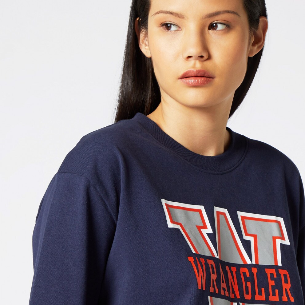 Wrangler Boyfriend Crop Tee Navy