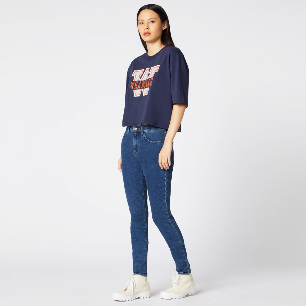 Wrangler Boyfriend Crop Tee Navy