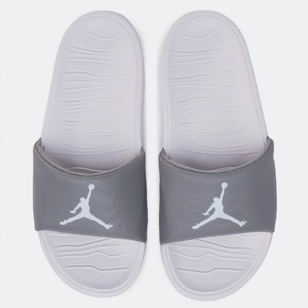 gray jordan slides