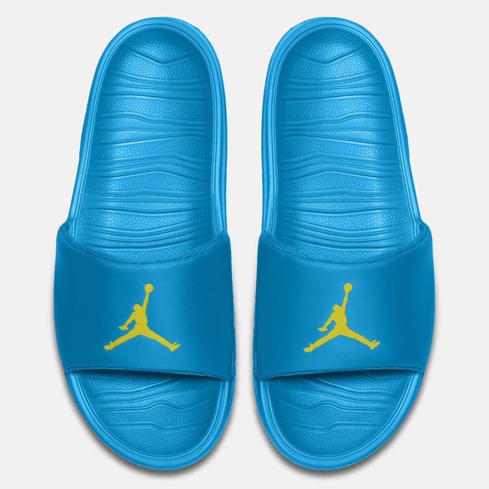 blue jordan slides