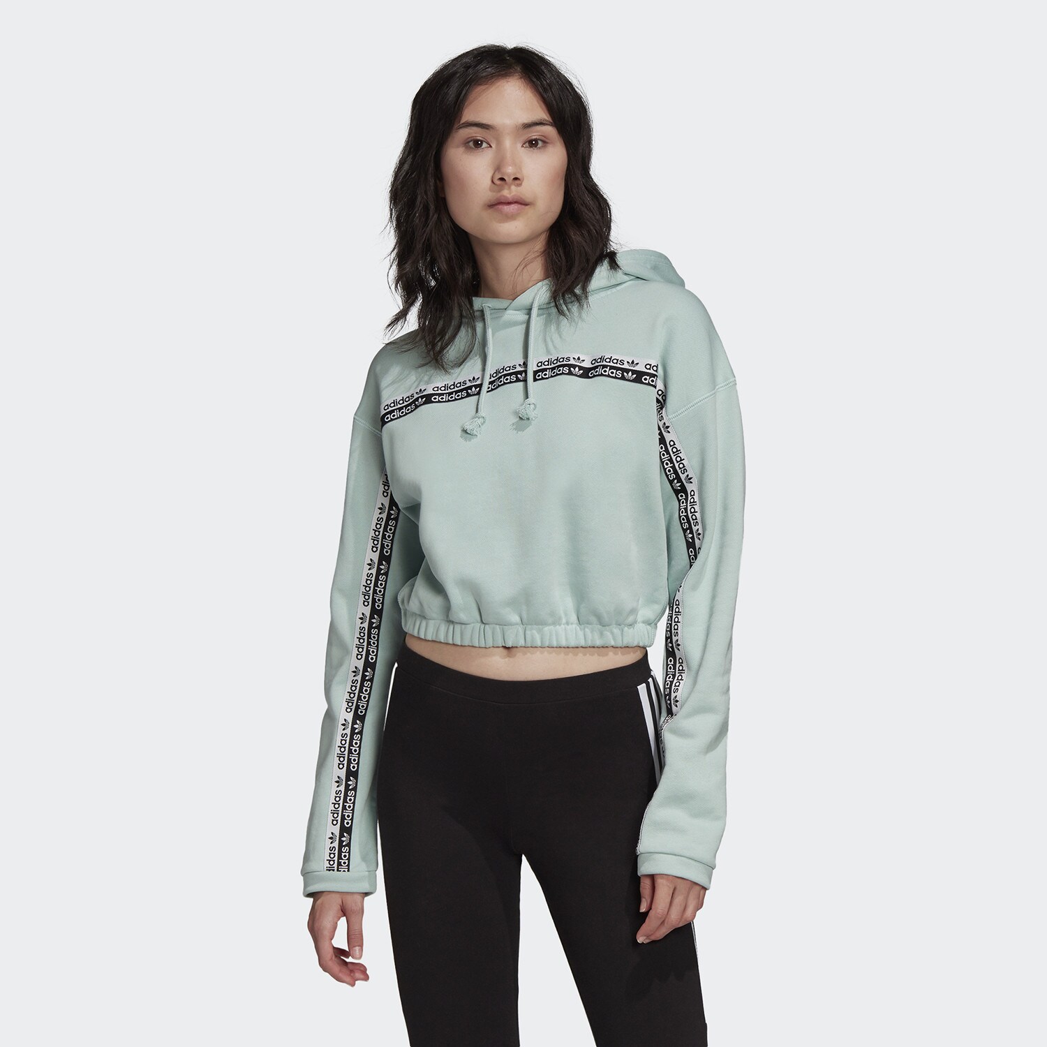 adidas girls cropped hoodie