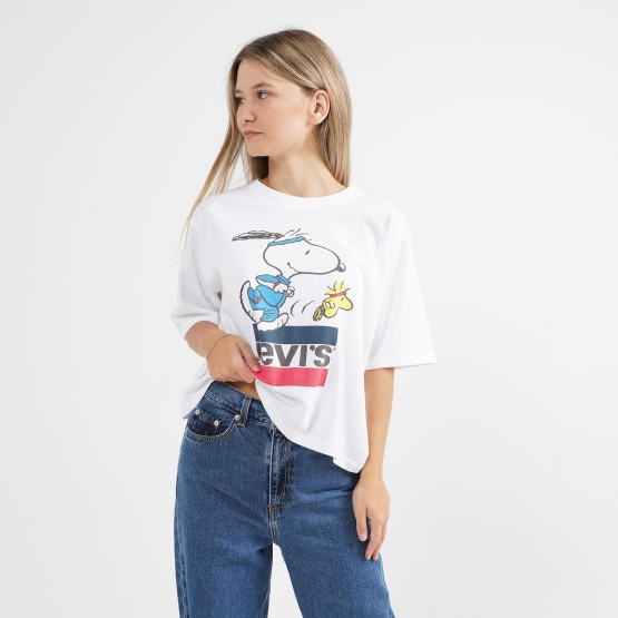 levi's snoopy t shirt womens