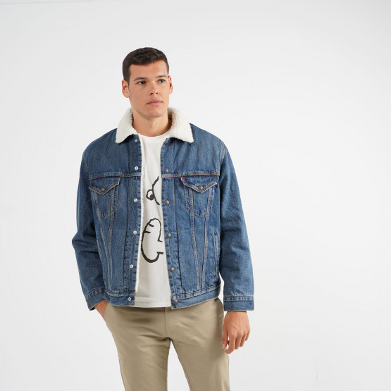 mens dark grey denim jacket