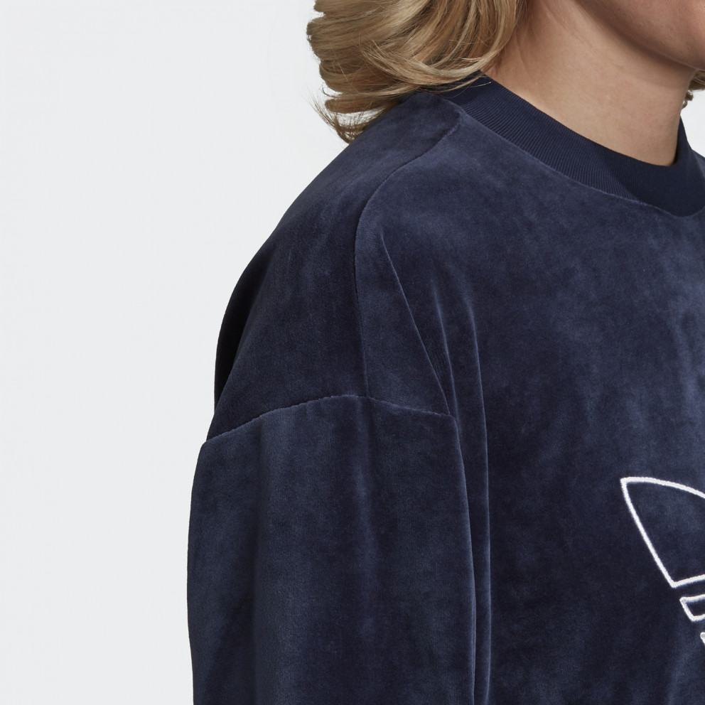 adidas velour crew sweatshirt