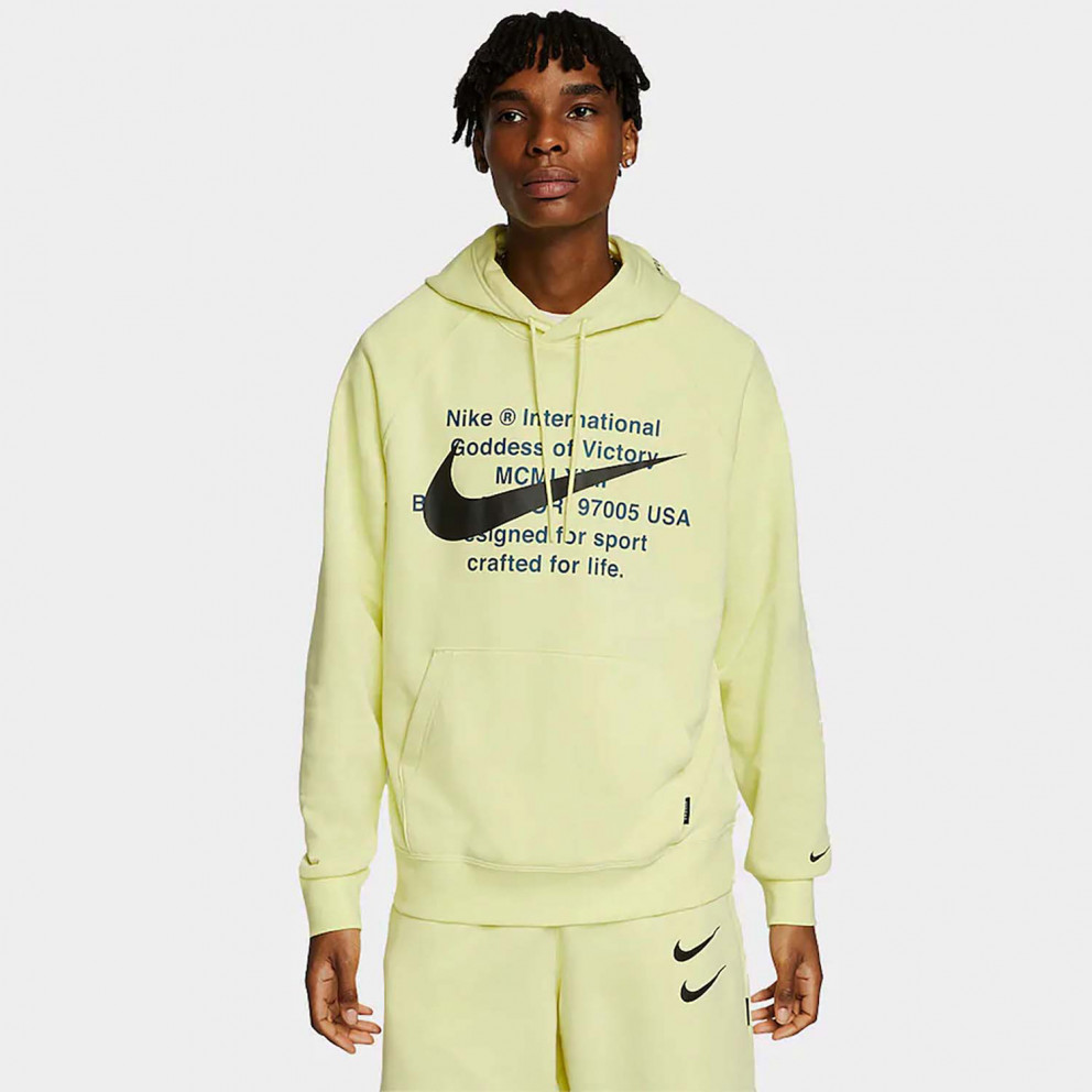 nike swoosh hoodie yellow