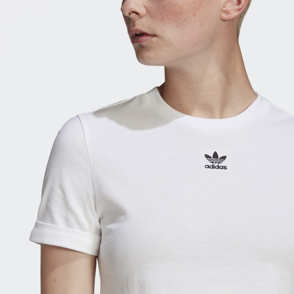 adidas Originals Adicolor Classics Roll-Up Sleeve Crop Top Γυναικείο T-Shirt