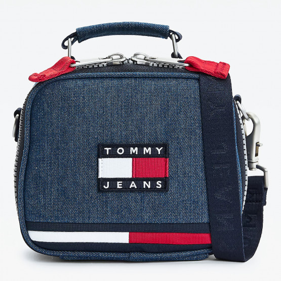Tommy Jeans Heritage Denim Crossover Γυναικεία Χιαστί Τσάντα Ώμου