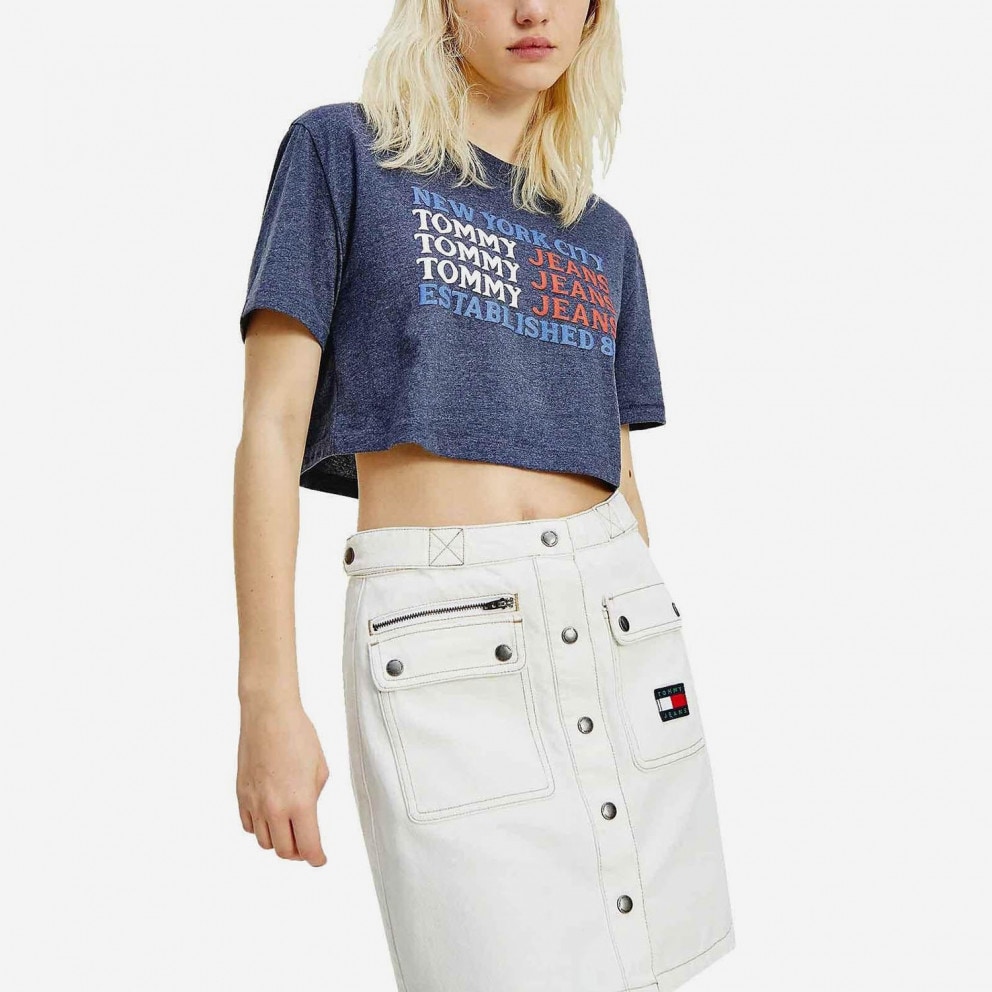 Tommy Jeans Super Flag Repeat Γυναικείο Crop T-shirt