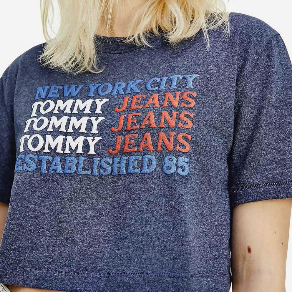 Tommy Jeans Super Flag Repeat Γυναικείο Crop T-shirt