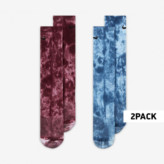 Nike Everyday Plus Cushioned Tie-Dye Crew Κάλτσες 2 Pack