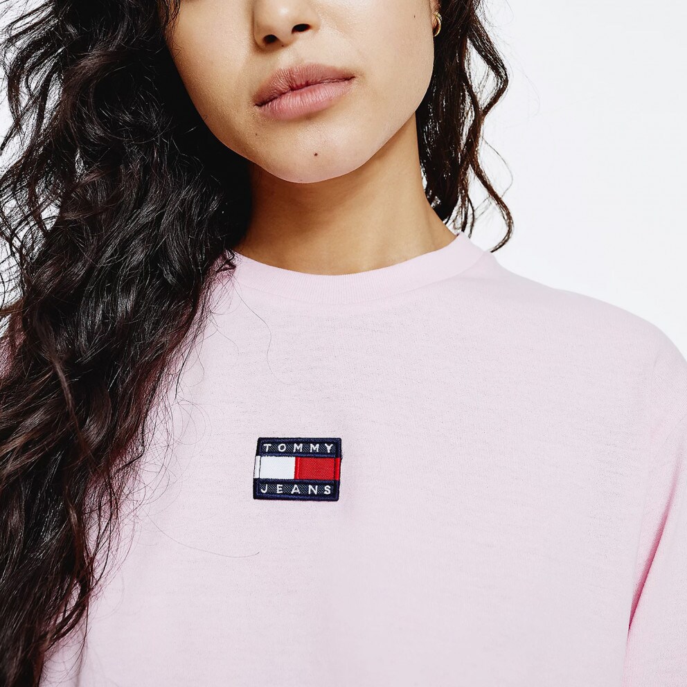 Tommy Jeans Badge Μακρυμάνικο Γυναικείο Crop Top
