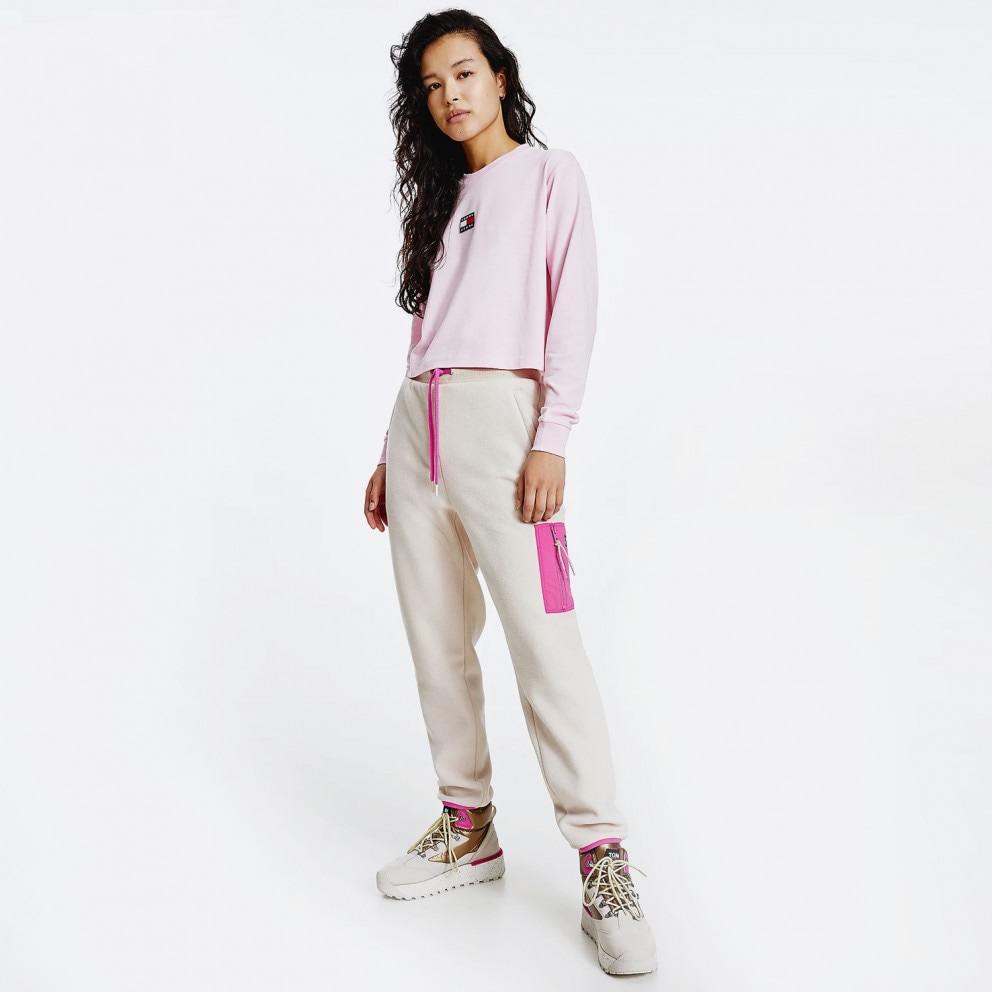 Tommy Jeans Badge Μακρυμάνικο Γυναικείο Crop Top