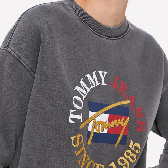Tommy jeans rainbow embroidered crew neck sweatshirt hotsell