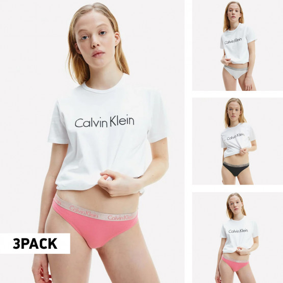 Calvin Klein Thong 3-Pack Γυναικεία Εσώρουχα