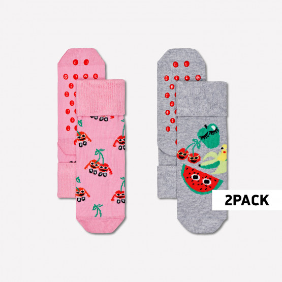 Happy Socks 2-Pack Fruit Mix Anti Slip Kids' Socks