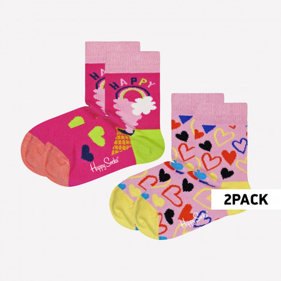 Happy Socks Happy Love Kids' Socks 2-Pack