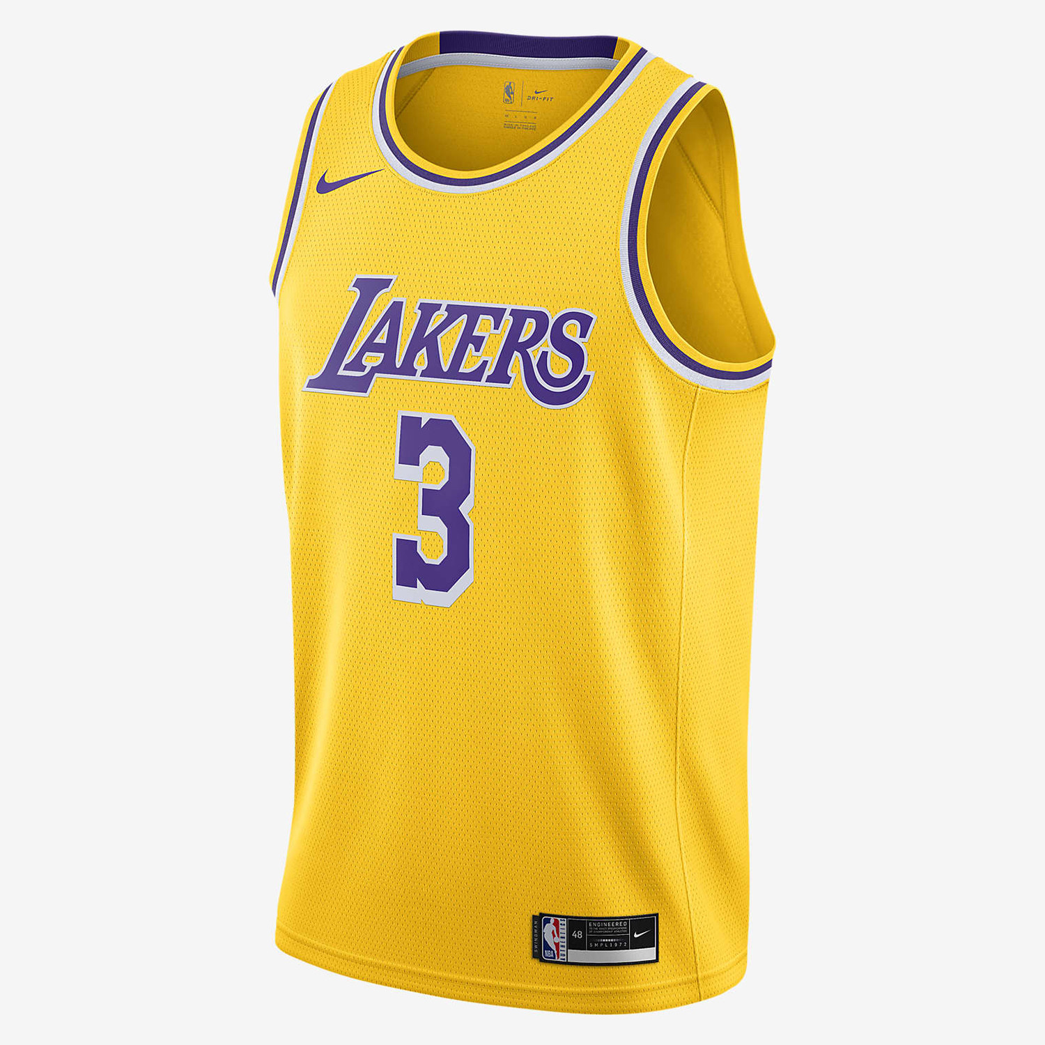 Nike Nike NBA Anthony Davis Los Angeles Lakers Icon Edition 20 Swingman Men's Jersey (9000080503_53639)