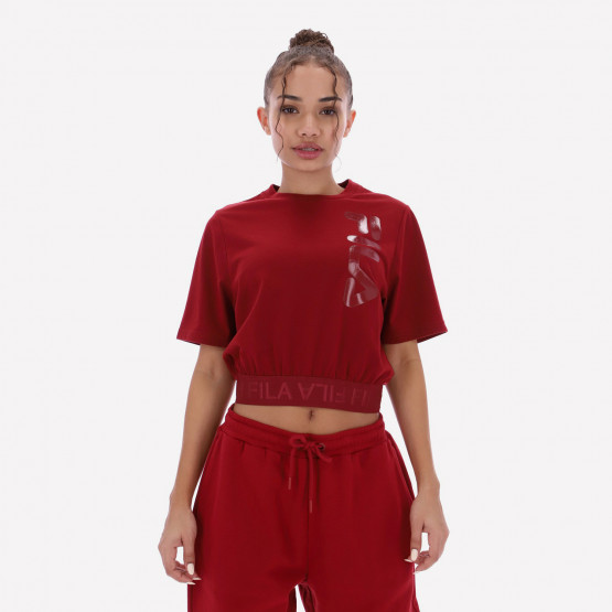 Fila Paisley Jacquard Γυναικείο Crop T-Shirt