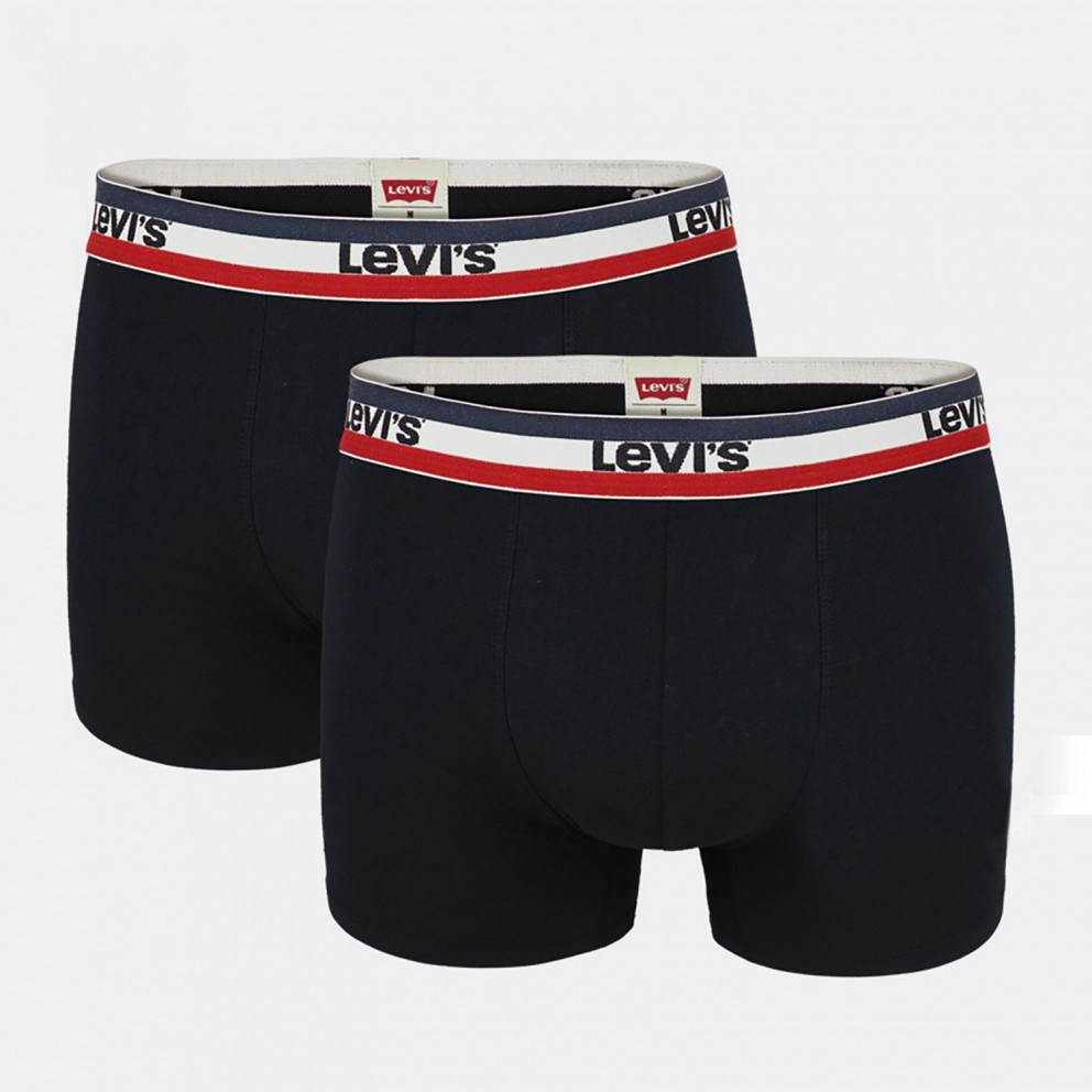 Levi's Men's 2-Pack Vintage Stripe Yd Boxer Brief - Black