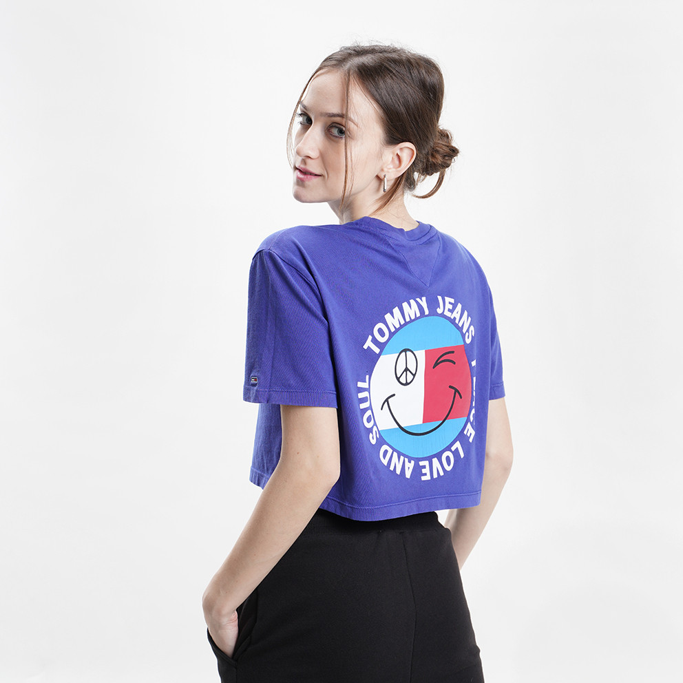 Tommy Jeans Super Crop Peace Smiley Γυναικείο T-shirt
