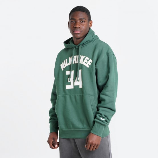 Nike NBA Giannis Antetokounmpo Milwaukee Bucks Essential Ανδρική Μπλούζα με Κουκούλα