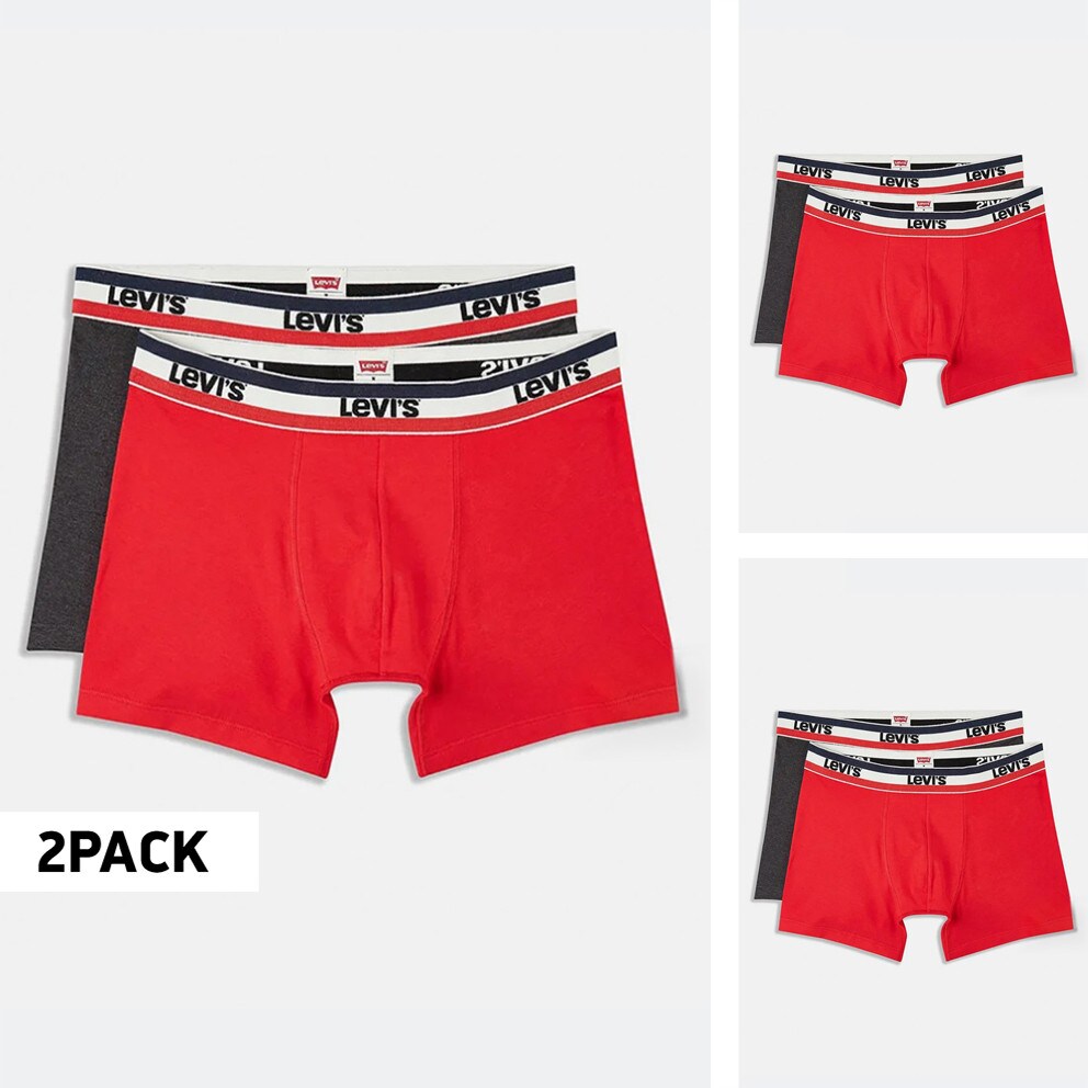 Levi's Men's Logo 2 Pack Boxers
