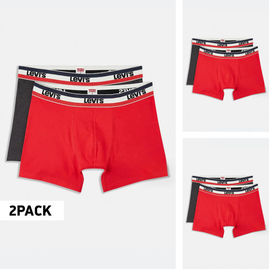 Levi's Men's Logo 2 Pack Boxers