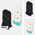Happy Socks 2-Pack Lemonade Low Unisex Κάλτσες