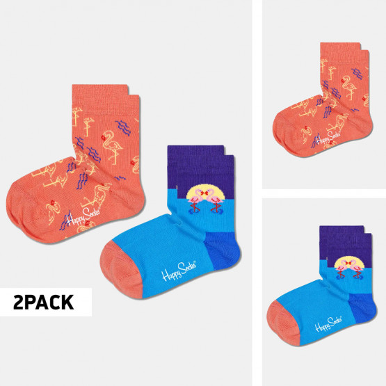 Happy Socks Flamingo 2-Pack Παιδικές Κάλτες