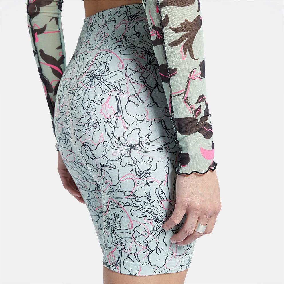 Reebok Classics Contour Floral Print Women's Biker Shorts