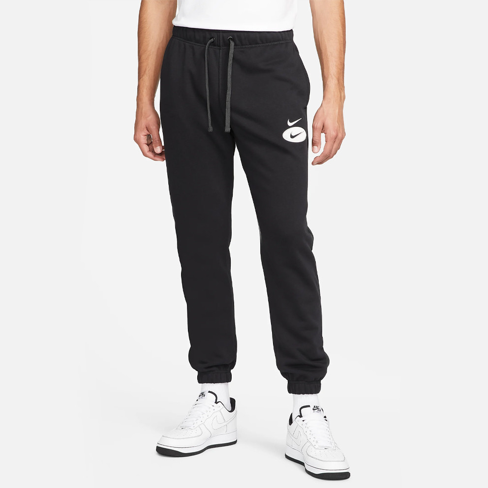 nike french terry pants black