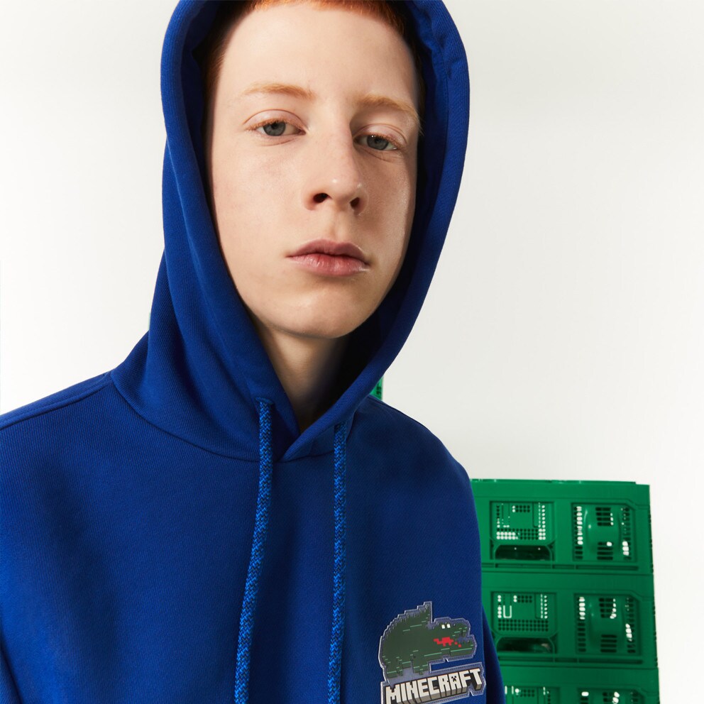 Lacoste x Minecraft Unisex Μπλούζα με Κουκούλα