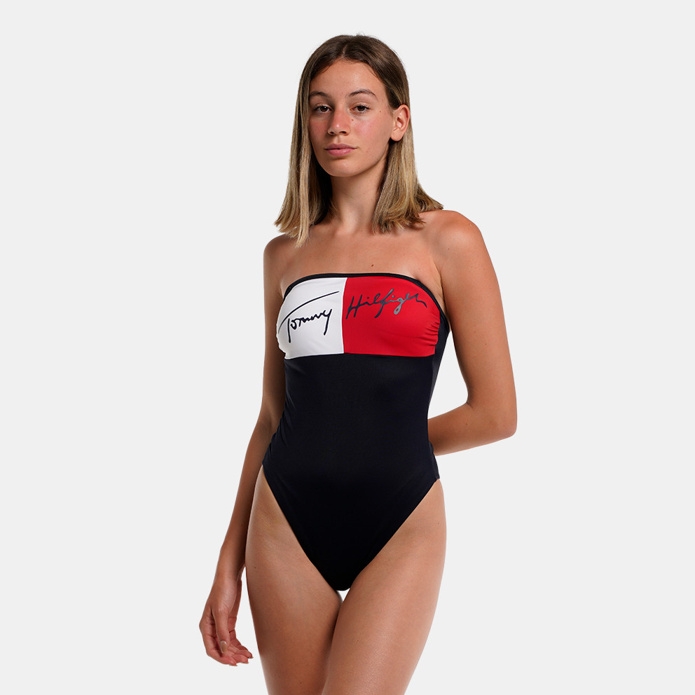 Tommy Jeans Cheeky Bandeau Women's One-Piece Swimsuit Multicolor 