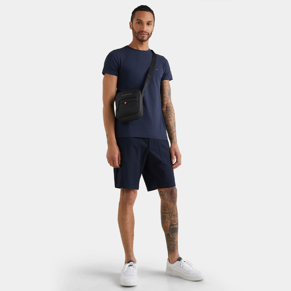 Tommy Jeans Essential Pu Mini Reporter Ανδρική Χιαστί Τσάντα Ώμου