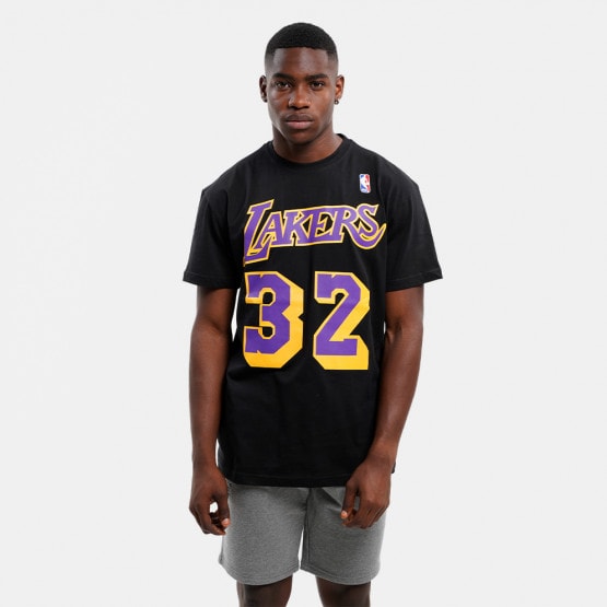 Mitchell & Ness Name & Number Magic Johnson os Anngeles Lakers Men's T-Shirt