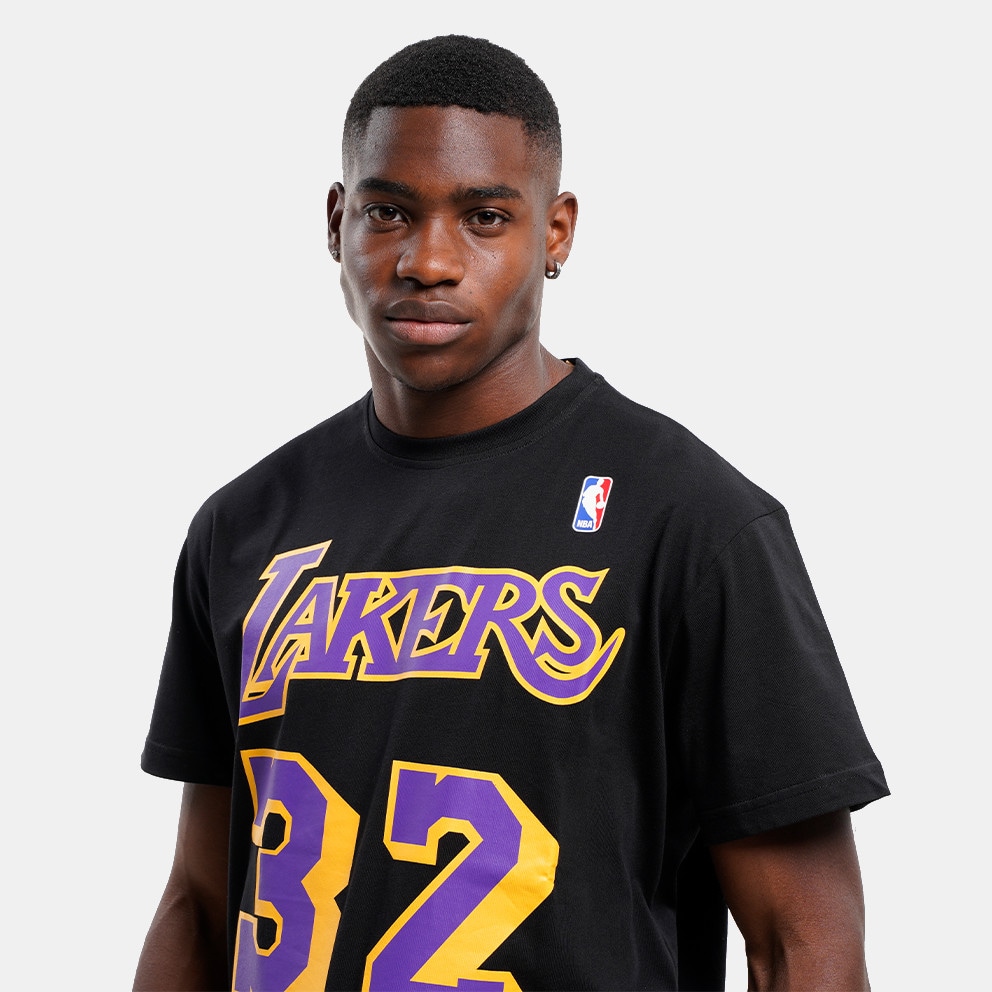 Mitchell & Ness Name & Number Magic Johnson os Anngeles Lakers Men's T-Shirt