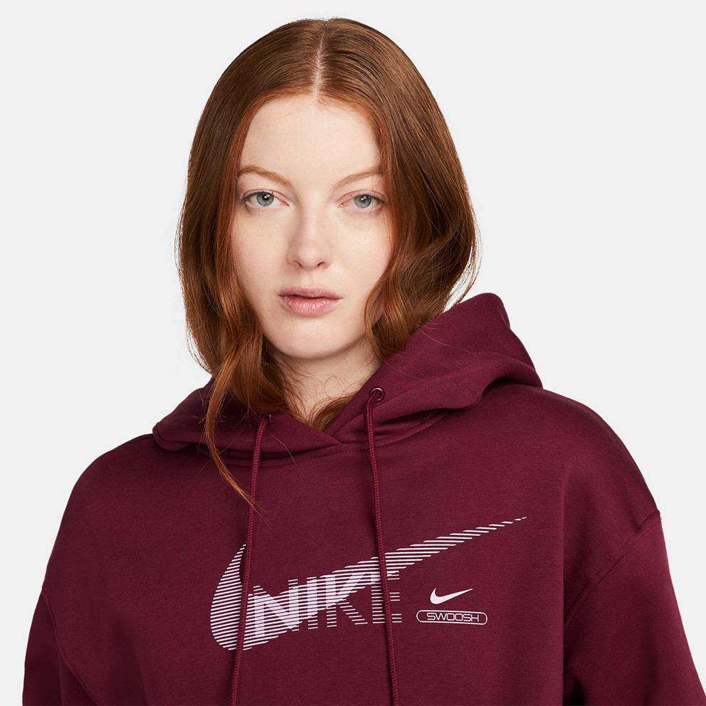 Nike Sportswear Swoosh Γυναικεία Μπλούζα με Κουκούλα