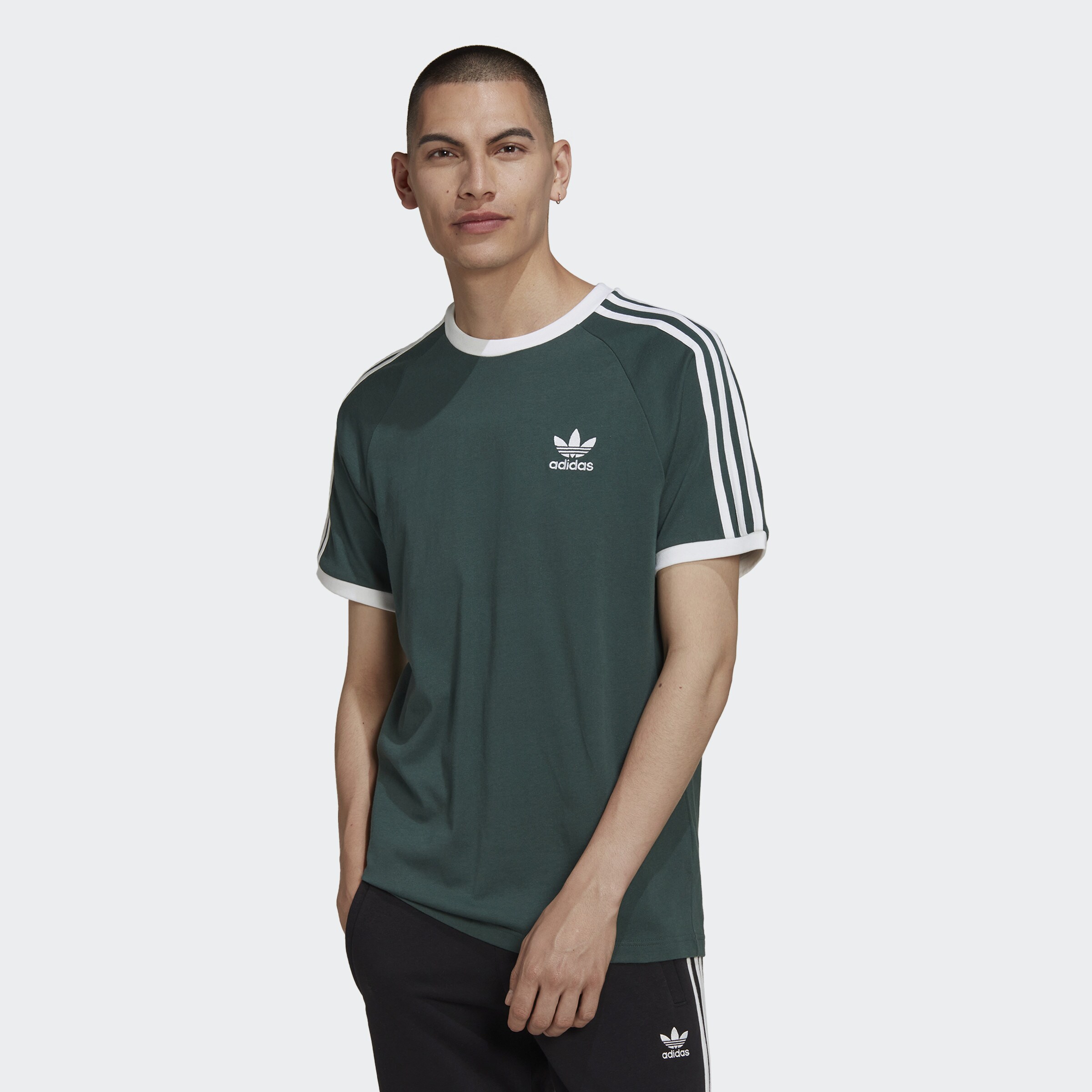 Adidas originals eqt tennis hotsell stripe t-shirt in green