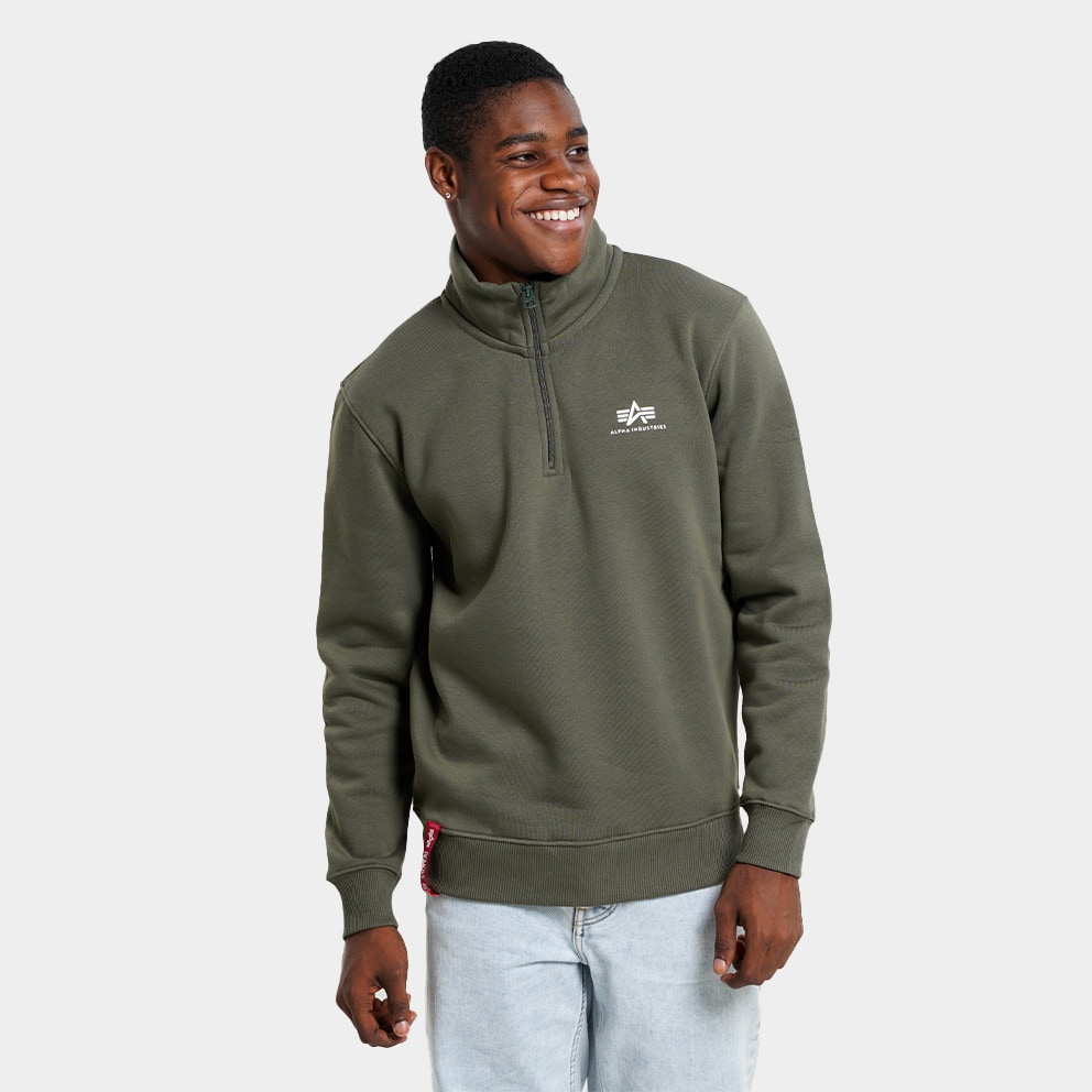 Alpha Industries Half Zip Ανδρική Μπλούζα Φούτερ (9000116652_9061)