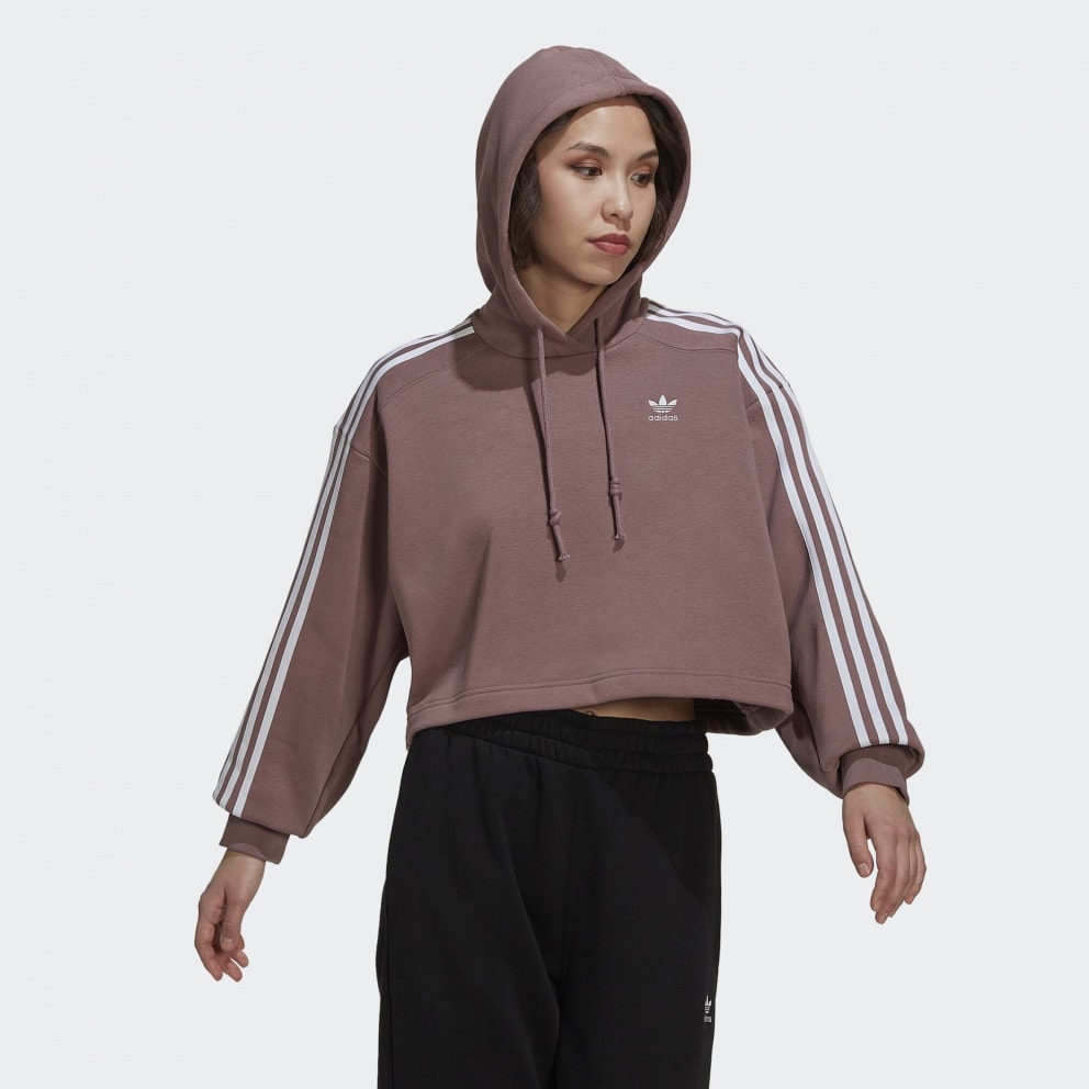 adidas Originals Short Γυναικεία Μπλούζα με Κουκούλα