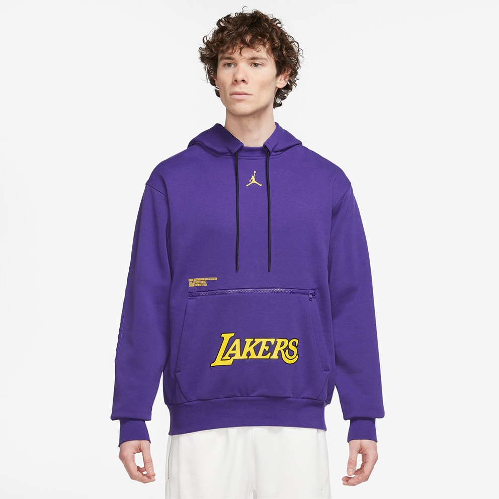 Jordan NBA Los Angeles Lakers Fleece Ανδρική Μπλούζα με Κουκούλα