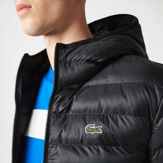 Lacoste puffer jacket black hotsell