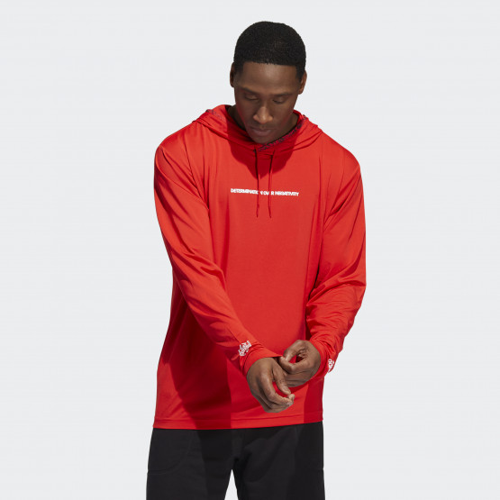 adidas Performance Donovan Mitchell Ανδρική Μπλούζα με Κουκούλα