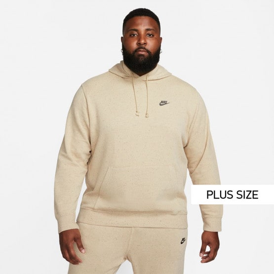 Nike Club Fleece+  Revival Ανδρική Plus Size Μπλούζα με Κουκούλα